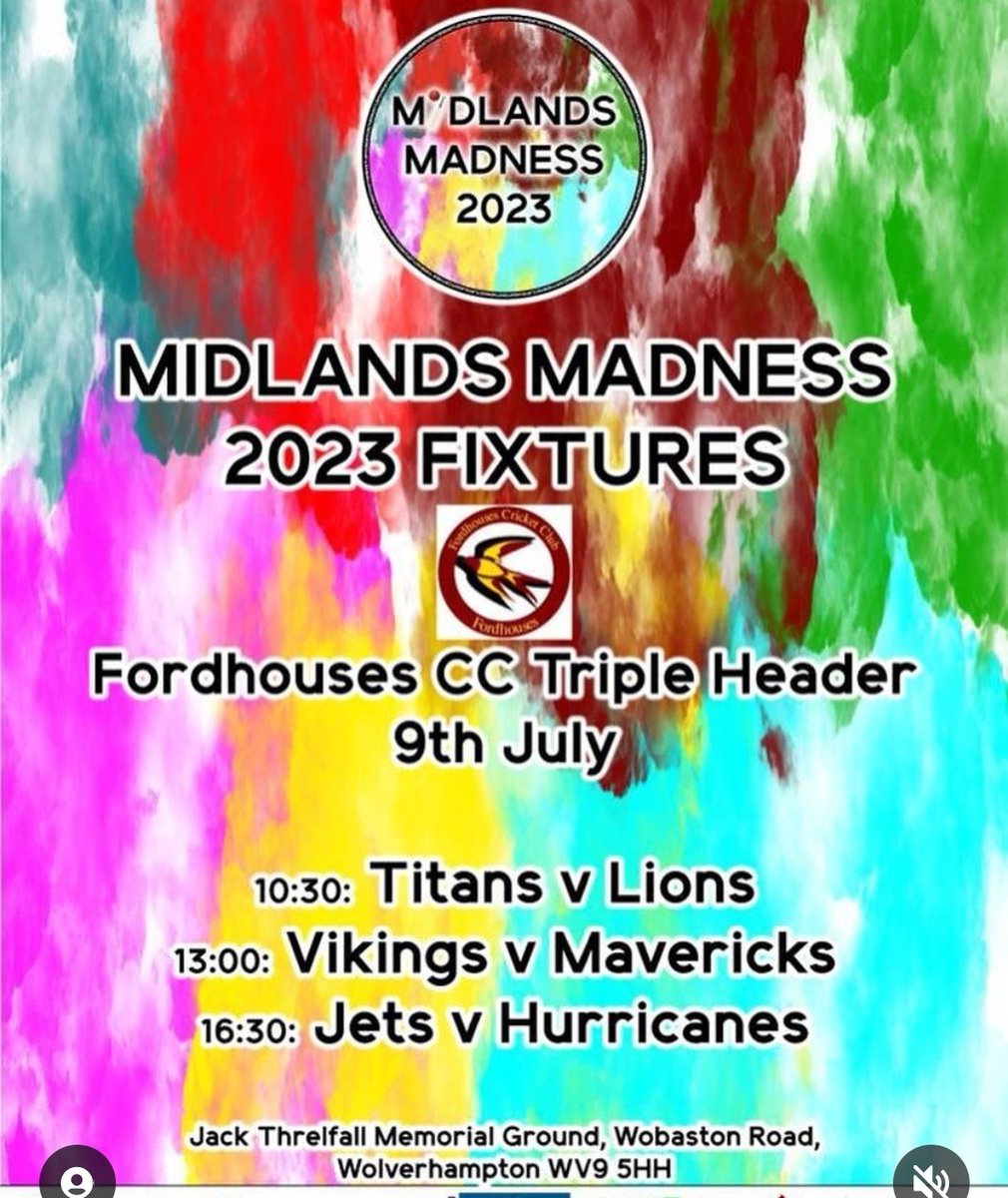 @FordhousesCC @TheWhistleF @AldersleySport @MatWinzor @WisdenCricket
Whistle foundation  brings it's summer madness to FCC this Sunday. Come down see some great cricket, have some laughs & support this great charity, bringing sport to EVERY child. Bar open & food served all day.