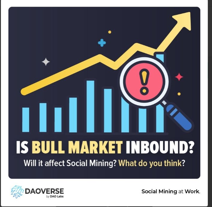 Peacemaker551's tweet photo. Exciting opportunity guys! @TheDAOLabs is seeking input from social miners on whether a Bull Market is on the horizon. Share your thoughts in a Twitter thread stand a chance to earn 100-200 $LABOR points. #DAOLabs #BullMarketPotential https://t.co/L3o3MOGtzp