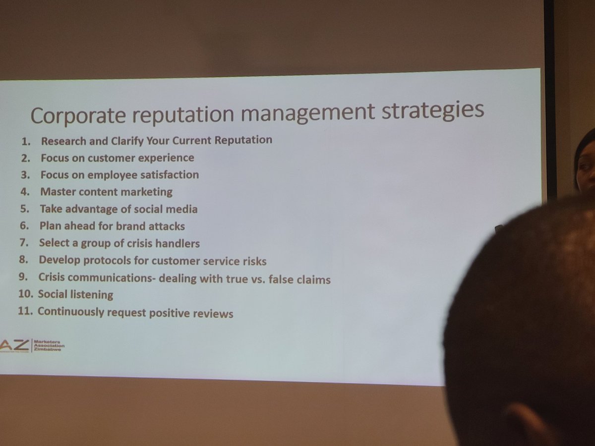eniablessed's tweet photo. @Easyteee wrapping up her discussion on Corporate Reputation Management,  @MarketersZim https://t.co/wZ87QRHZdc