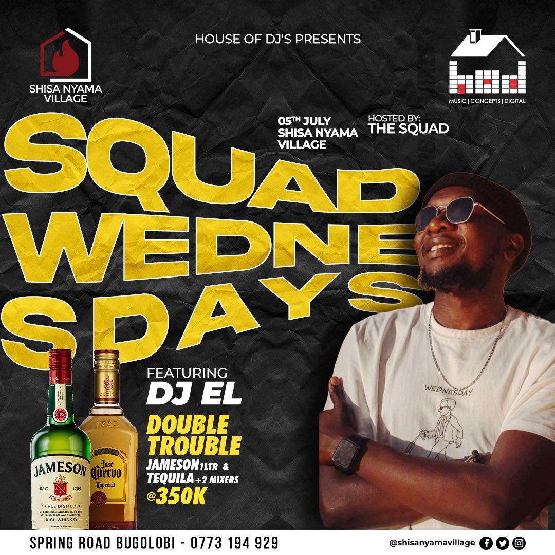 SQUAD, where you at? 

On the lineup today is <a href="/EmThatGuy/">Emmie</a> | @EL_underated | <a href="/DeejaySimonUg/">Deejay Simon Ug</a> 🔥.

The good times live with us, Fall In 🤩.

#SquadWednesdays