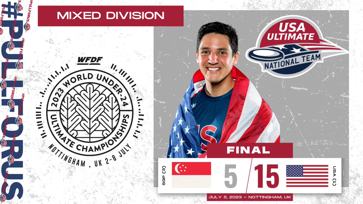 Team USA in the mixed division is up to 6-0! 🇺🇸

#PullForUS | <a href="/WorldFlyingDisc/">World Flying Disc Federation (WFDF)</a>
