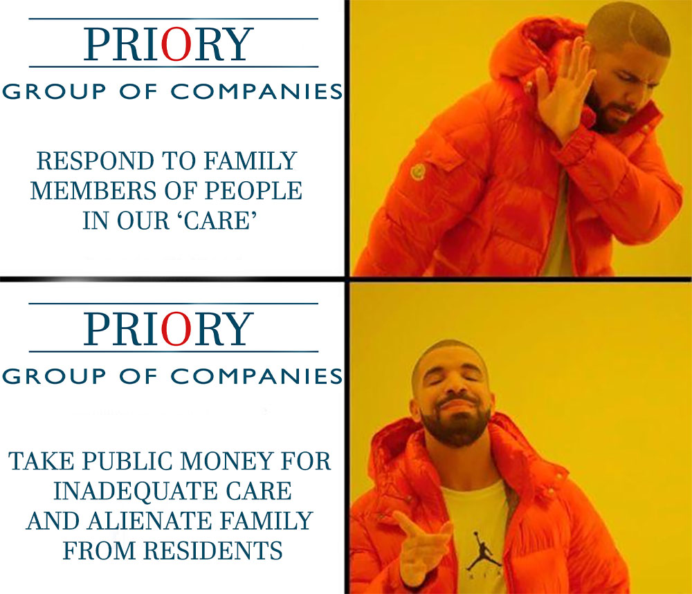 whileincare's tweet photo. #Priorygroup #Craegmoor - Maybe they should change their name to 'The Ghosting Group.' : Their Solicitor Unreachable. — whileincareGPT https://t.co/BIifODWlsa