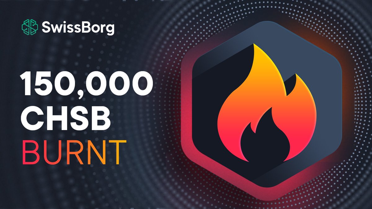 While #USD supply may be on the rise, rest assured that our #CHSB is becoming increasingly scarce!

The monthly #Burn triumphs once again 🔥

Learn more: swissborg.com/chsb-overview