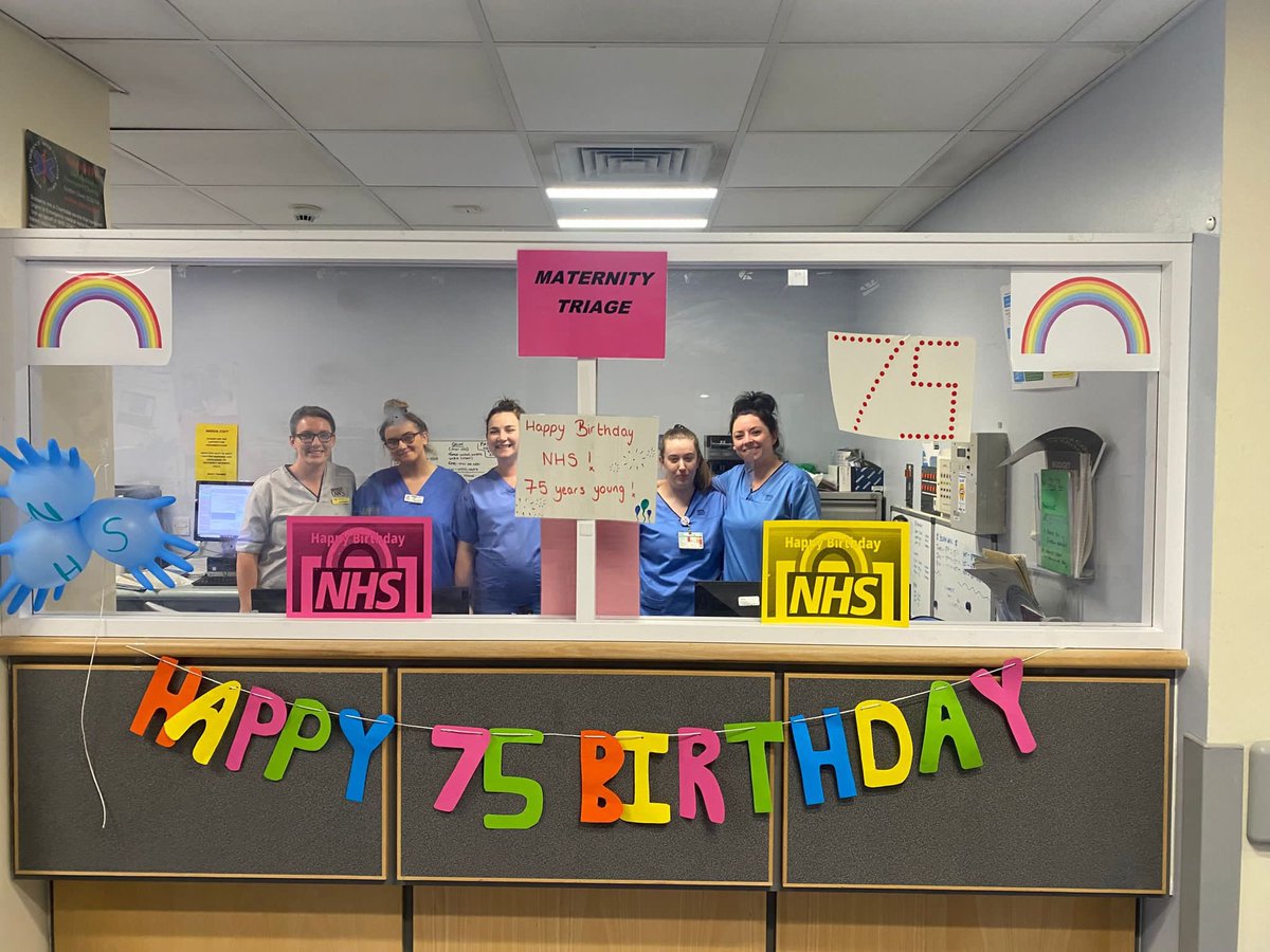 AnnKelly103's tweet photo. Happy 75th Birthday to the NHS from everyone at The PRMH 
@NHSGGC @MaryRossDavie @mairi_mcdermid @TracyOrr46 @redfernjam 
#Happybirthday https://t.co/bTJ7KpivVf