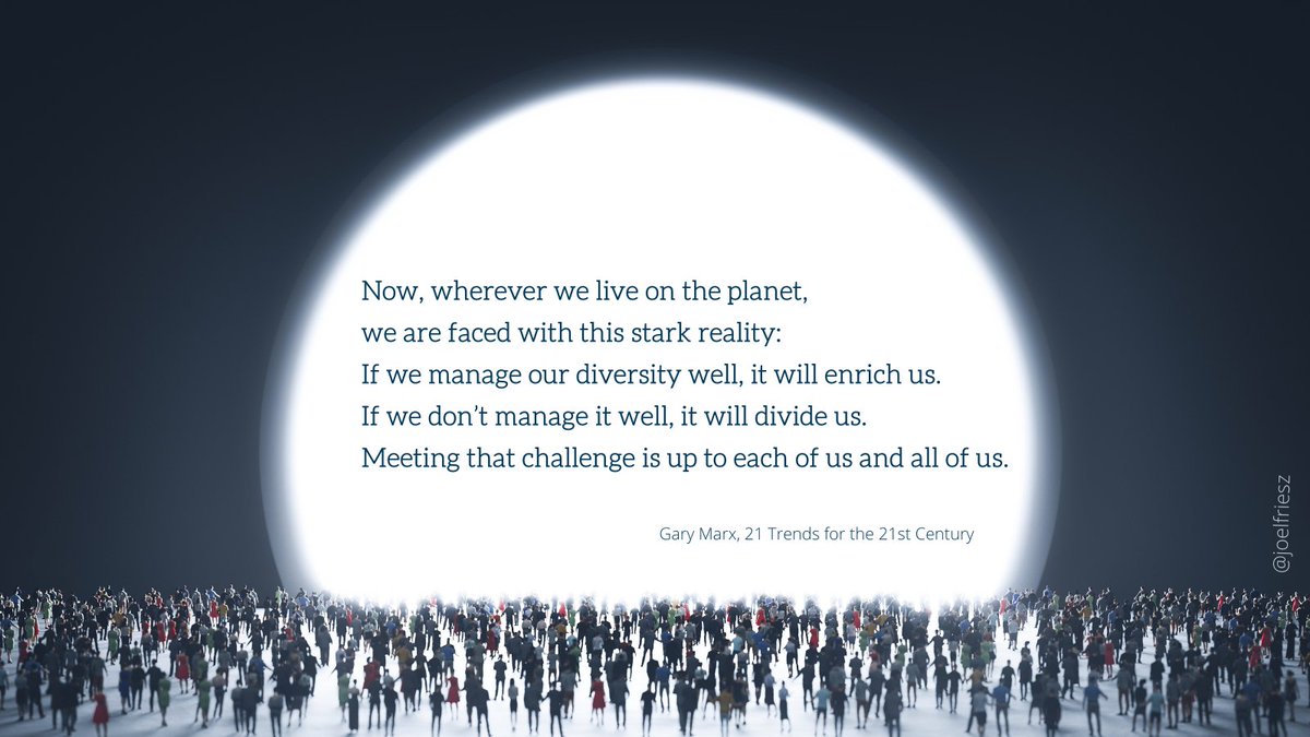 Said another way, if we embrace diversity, it will enrich us. From the most urban area to the most rural - #diversity of all kinds is beautiful when it's embraced.