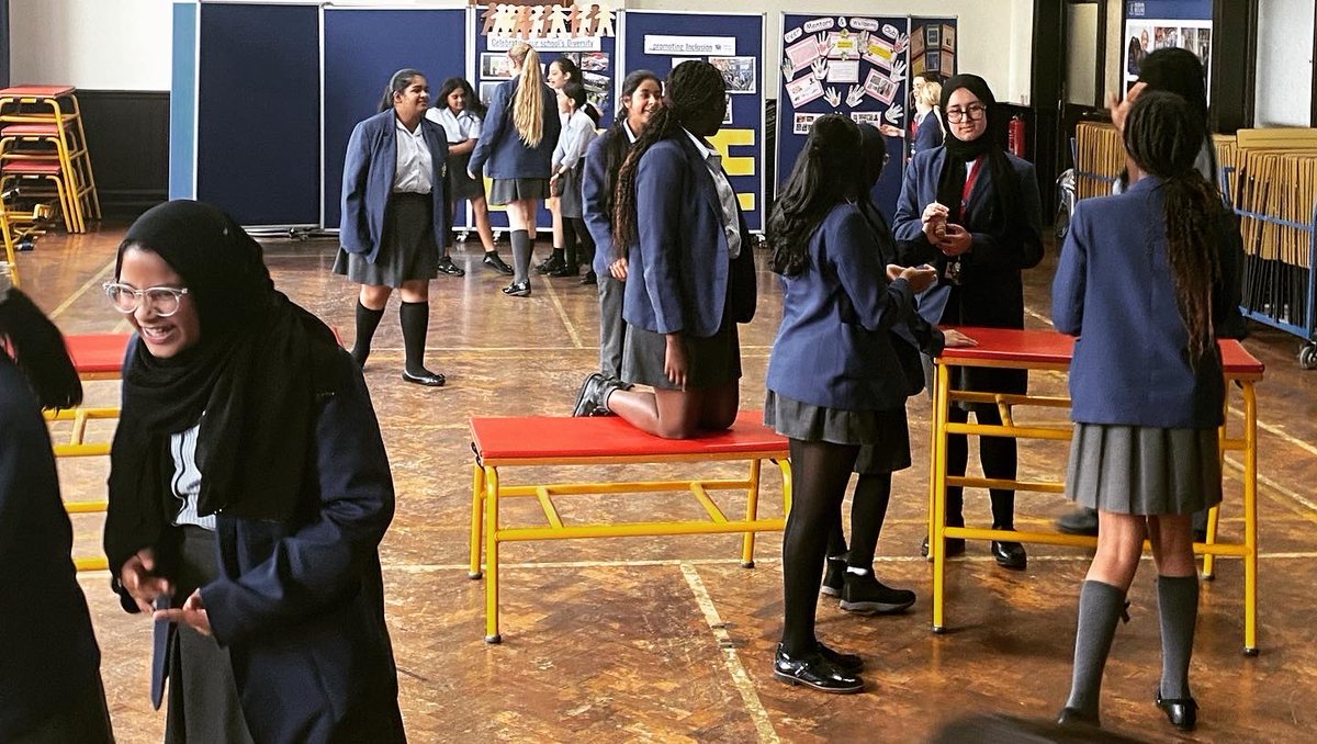 OhgsRS's tweet photo. To celebrate #SouthAsianHeritageMonth, Zara and Humaira from the DICE Team created a playlist of the best party tunes from South Asian artists. It was great to see so many come by, even year 10 who would only listen in the corridor! 🎉 https://t.co/Wd7fQO6fN3
