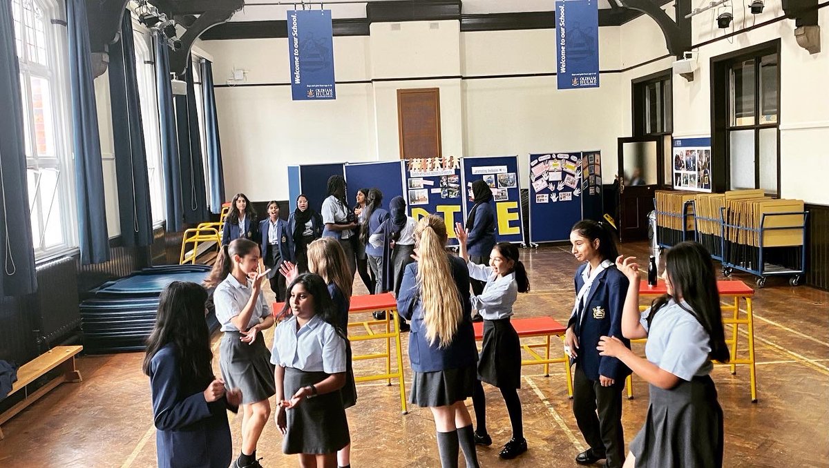 OhgsRS's tweet photo. To celebrate #SouthAsianHeritageMonth, Zara and Humaira from the DICE Team created a playlist of the best party tunes from South Asian artists. It was great to see so many come by, even year 10 who would only listen in the corridor! 🎉 https://t.co/Wd7fQO6fN3