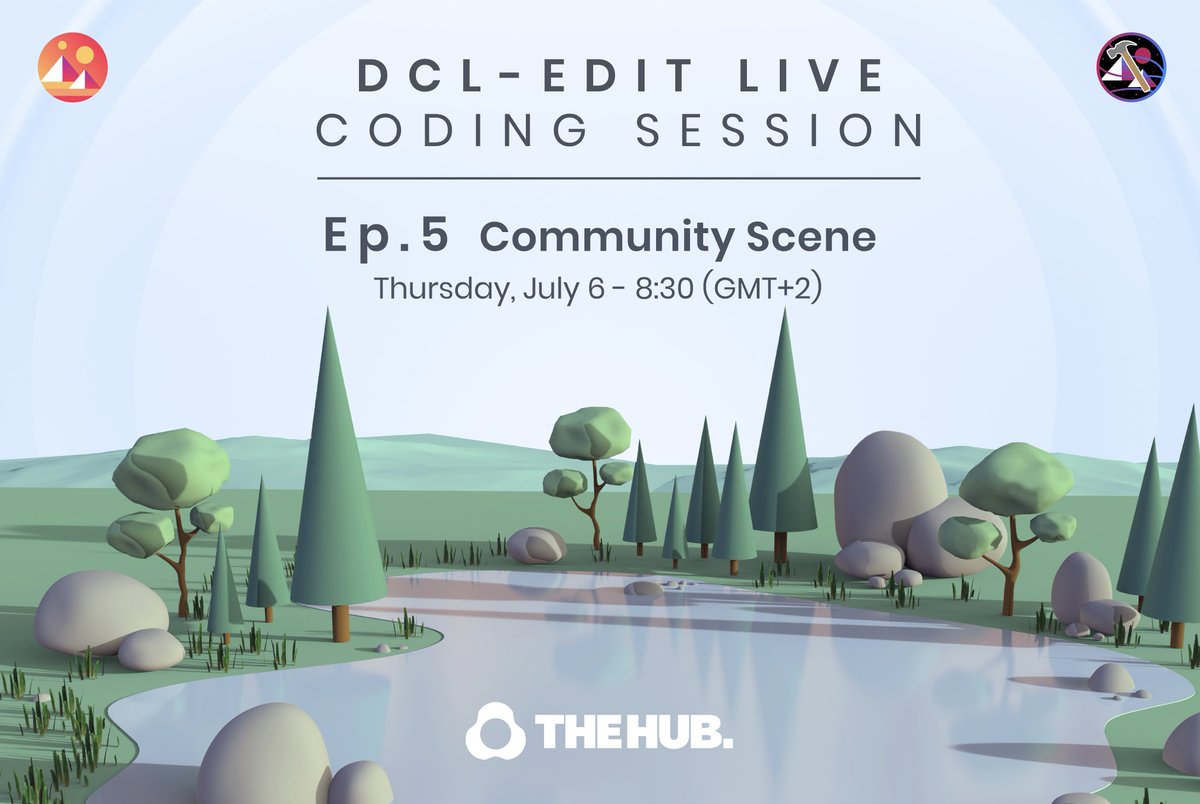 It's DCL-Edit live coding session week again!🌟

Join us tomorrow, get yourself educated in #building <a href="/decentraland/">Decentraland</a> the most efficient way and become a #metaverse builder!⚒️

📍 twitch.tv/thehub_metadev