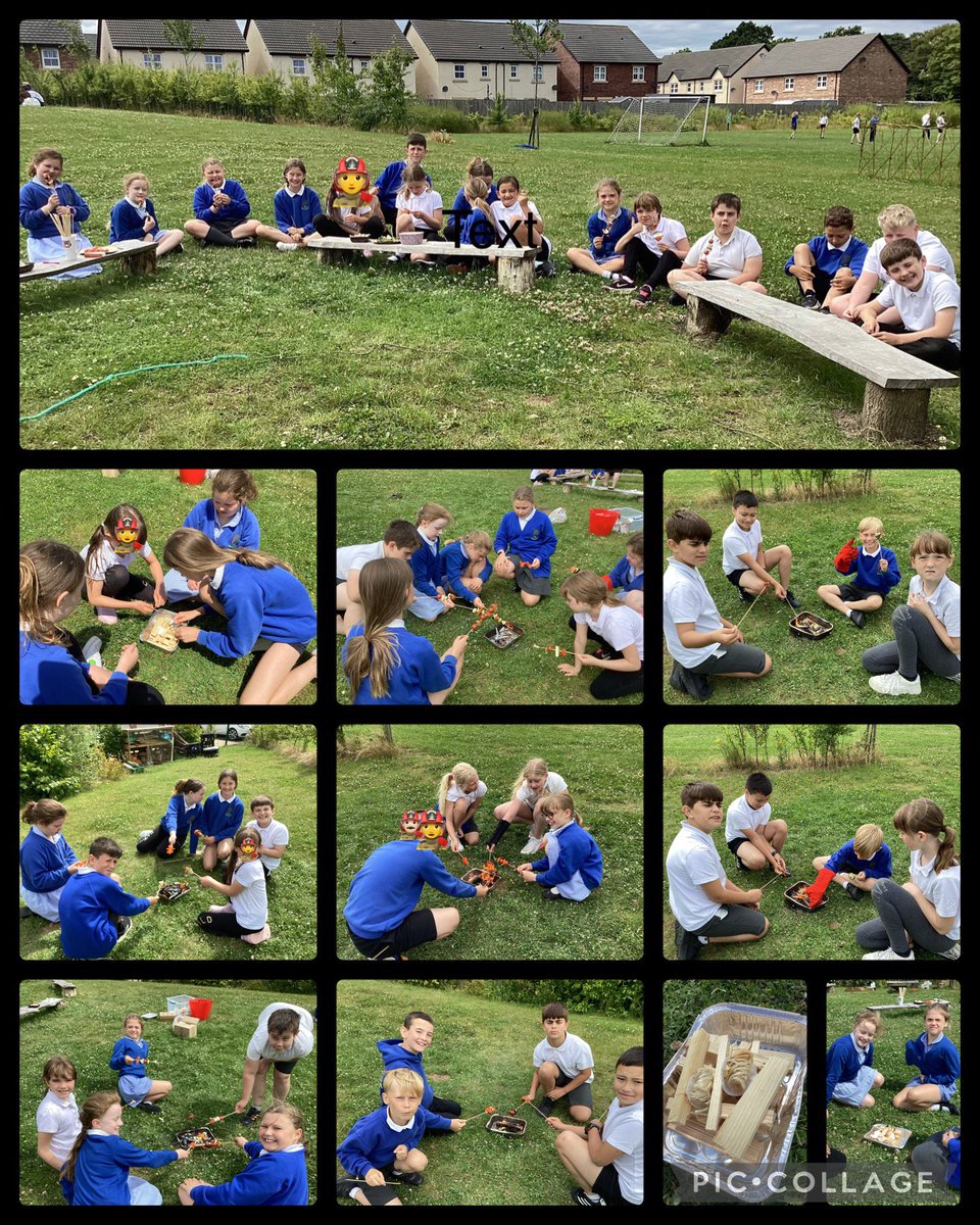 BPPSY5's tweet photo. We cooked vegetable kebabs on fires, which we lit and built ourselves, outside this afternoon. #outdoorlearning #DT https://t.co/s8dYkI8xUa