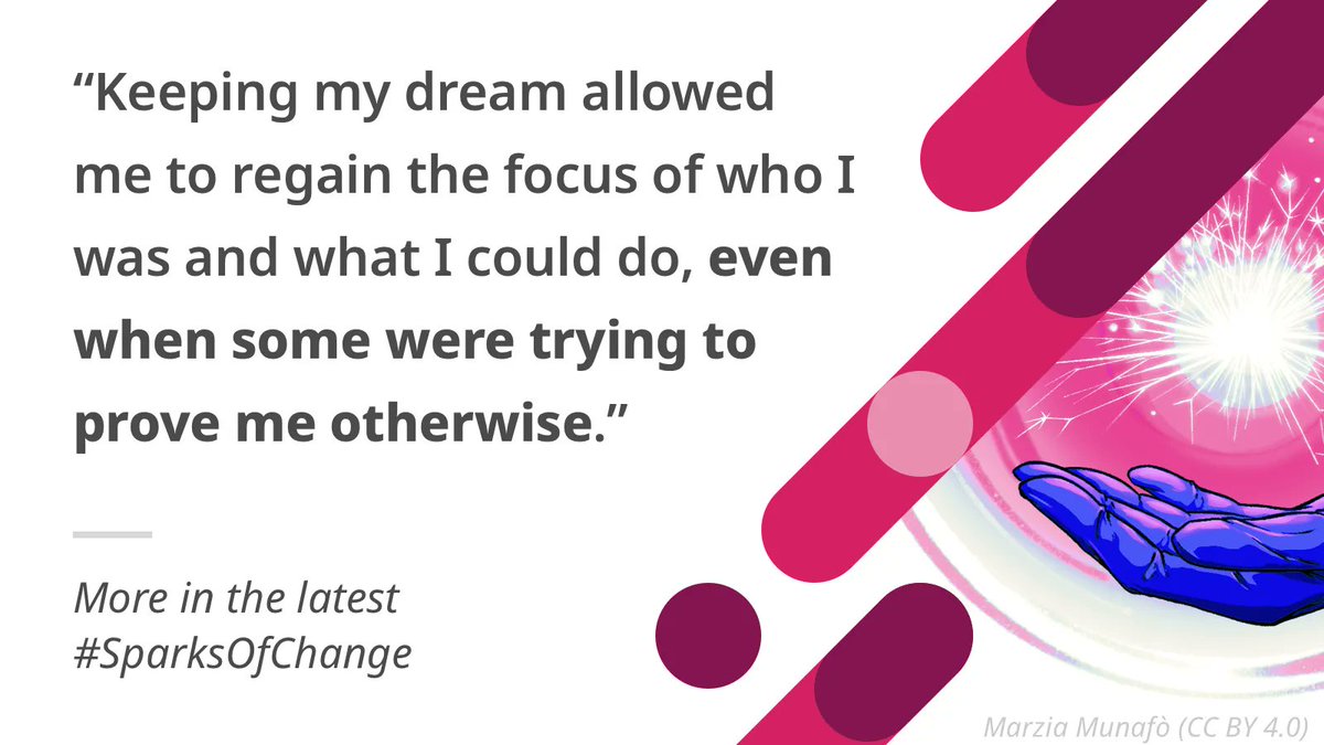 Facing the harsh realities of life as a refugee in Jordan and then the United States, <a href="/ArbyAbood/">Arby Abood</a> holds to a conviction: that he will, one day, get a PhD. He shares his story in the latest #SparksOfChange. elifesciences.org/articles/90402…