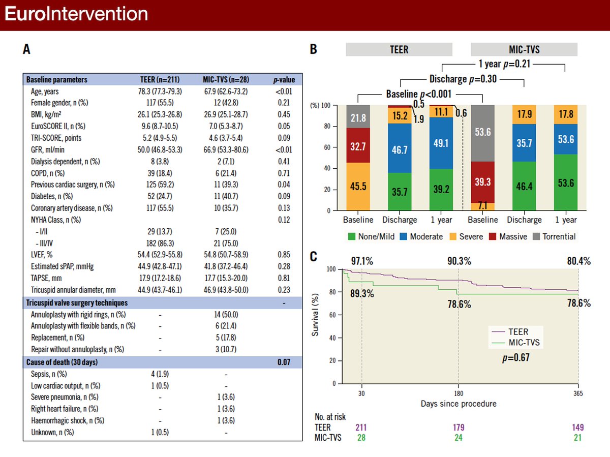 EuroInterventio's tweet photo. "Transcatheter edge-to-edge valve repair versus minimally invasive beating-heart surgery of the tricuspid valve: an observational study" by @NihalWilde et al. #EAPCI  https://t.co/c6Jhcktzss https://t.co/U6xDqhoDvf
