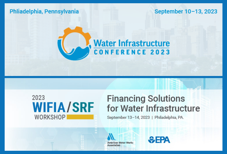 awwa's tweet photo. Sept. in Philly: Don’t miss 2 essential events on #WaterProjects &amp; #WaterFinance. 
 
#WaterInfrastructure Conf. (#AWWAWIC)
REGISTER BY AUG. 11 &amp; SAVE! https://t.co/2LIlDj09ch 
 
#WIFIA / SRF Workshop (What a deal — only $95!)
REGISTER: https://t.co/EsUuIE4iV2 https://t.co/rMMgcv4it1
