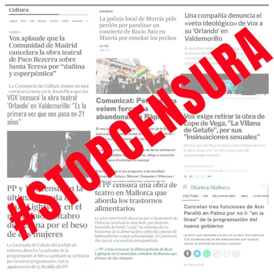 ccoocatalunya's tweet photo. #CulturaÉsTreball

#StopCensura https://t.co/hd6ctZ6EpQ
