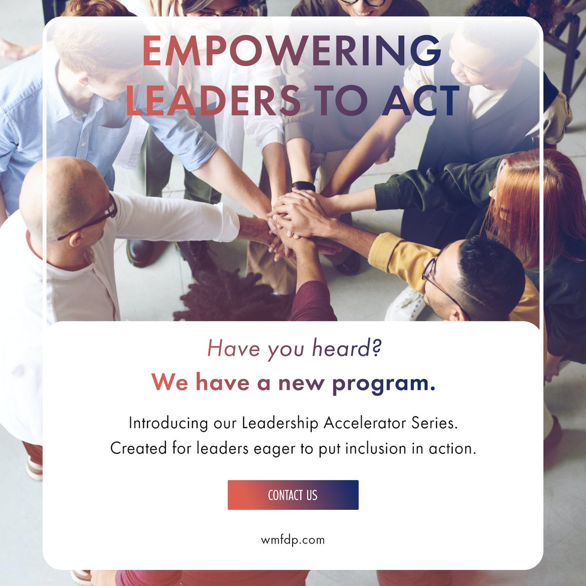wmfdp's tweet photo. Change starts with courageous leaders who are willing to challenge the status quo and translate awareness into action. 💪 Our Action-Learning Leadership Accelerator Series is here to support and amplify your DEI efforts. 

#LeadDEI #ActionDrivenLeaders #EquityInAction https://t.co/XyJqfgdAgY