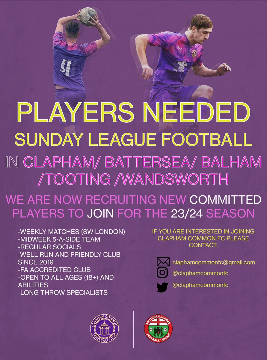 PLAYERS NEEDED FOR THE 23/24 Season!