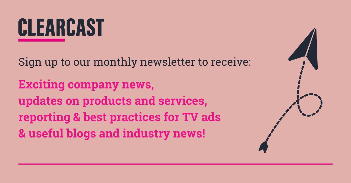 Clearcast's tweet image. Have you signed up to our monthly newsletter?

Don't miss out on exciting news, industry updates, and everything else involving TV ads!

Sign up here: bit.ly/3XGjyMw

#Clearcast #TVadvertising #WeDoThat