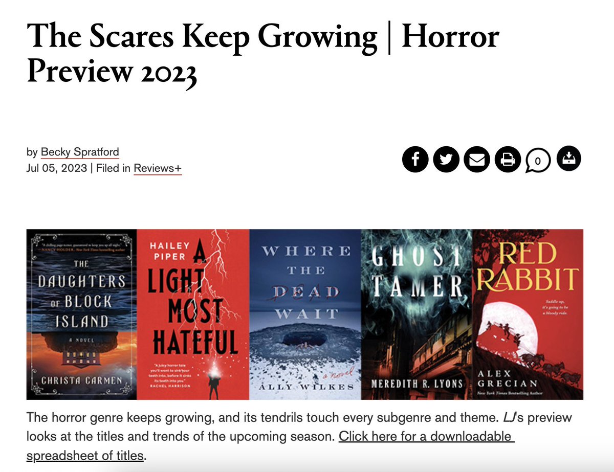 RAforAll's tweet image. My #HorrorForLibraries Genre Preview for @LibraryJournal is live on their site. Much of it was cu for space BUT I will have the full draft which has more quotes and titles on he blog tomorrow. 

libraryjournal.com/story/The-Scar…