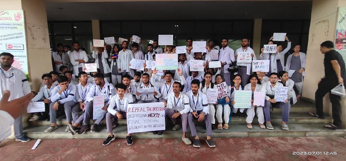 DrDhruvchauhan's tweet photo. AGMC , Tripura sitting in protest again NEXT https://t.co/Q4CwPHVtBT