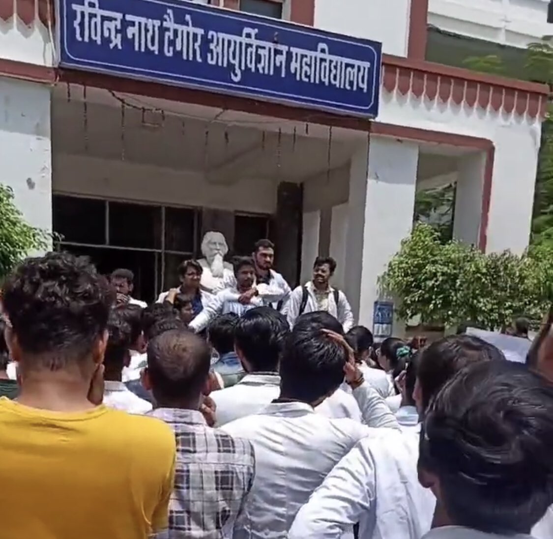 DrDhruvchauhan's tweet photo. Pacific institute of medical sciences , Udaipur in protest against NEXT exam https://t.co/veCwSTA9AJ