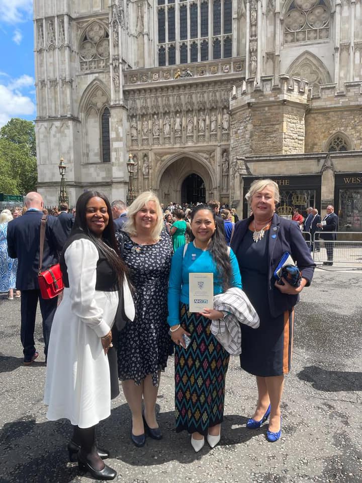 A few members of #TeamHHFT attended the Westminster Abbey service this morning, alongside other NHS colleagues from around the country, to commemorate the 75th birthday of the NHS.   

The service was a chance to reflect &amp; celebrate all those who have contributed to the NHS. 💙