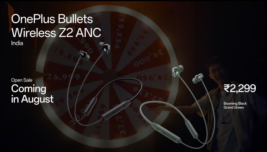 IshanWankhade's tweet photo. OnePlus Bullets Wireless Z2 ANC 
• Price - ₹2,299
• Sale will begin in August

#OnePlus #OnePlusBulletsWirelessZ2 https://t.co/XDRyQaJYcW