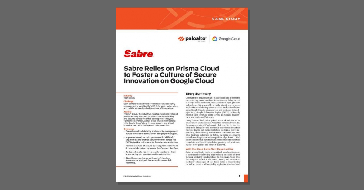 CISteksTG's tweet image. ⛅ If #cloudsecurity is a priority for you, #PrismaCloud could be the silver bullet solution you&apos;re looking for. Check out how @Sabre_Corp reimagined cybersecurity with @PaloAltoNtwks 👇. stuf.in/bbqyoq