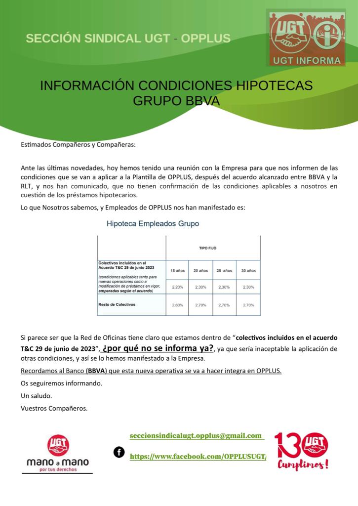 Sección Sindical UGT Opplus tweet media