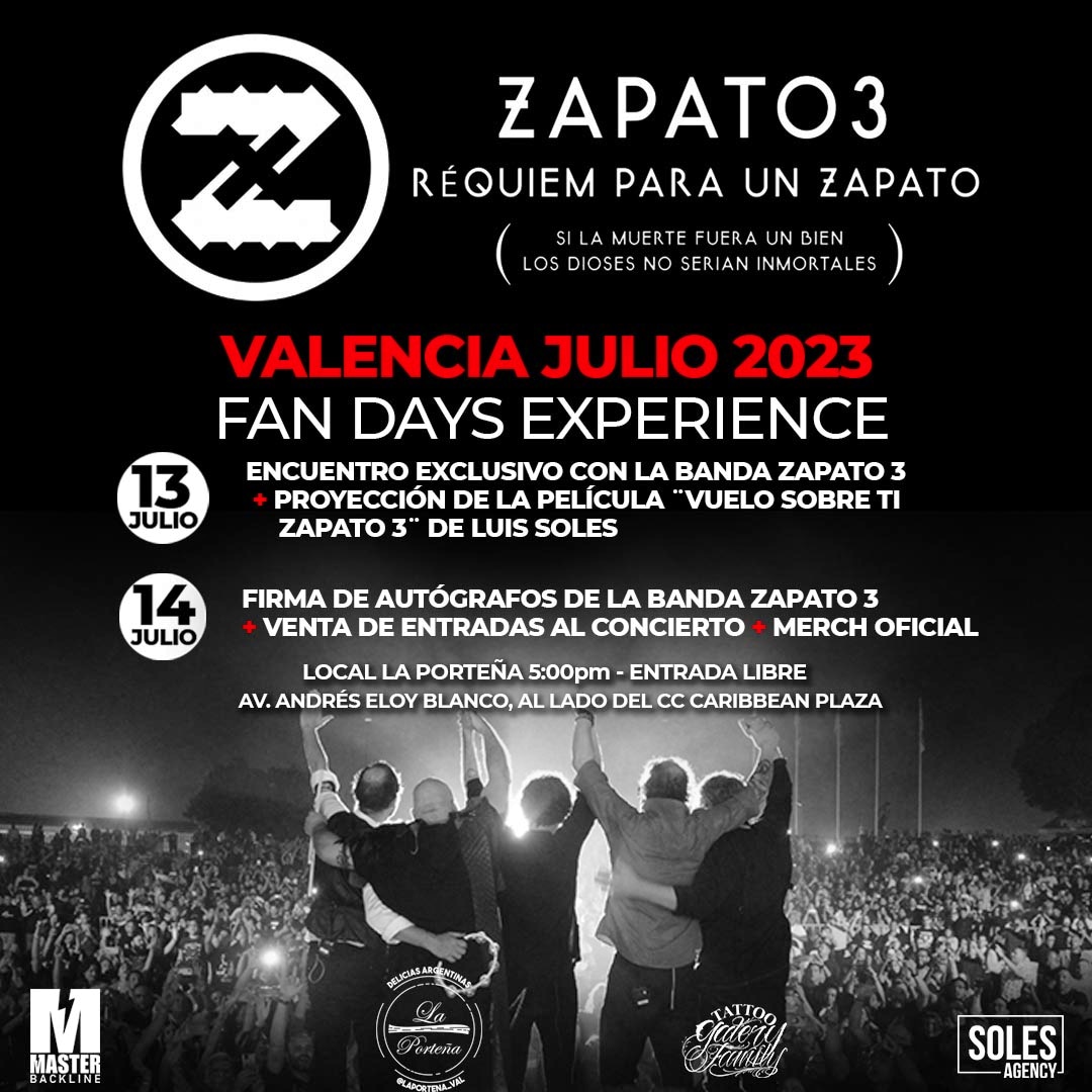 Atención Valencia preparados para compartir con <a href="/Zapato3/">Zapato3 Oficial</a> #FanDaysExperience entrada libre