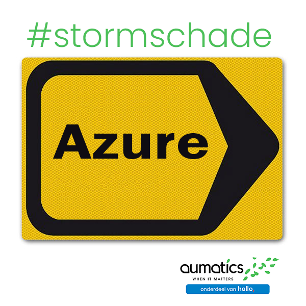 Gevalletje #stormschade: Azure-toepassingen werken vandaag langzamer door draadbreuk. Microsoft werkt hard aan een oplossing. We hebben onze klanten op de hoogte gebracht. In de tussentijd wordt het verkeer omgeleid. #Poly