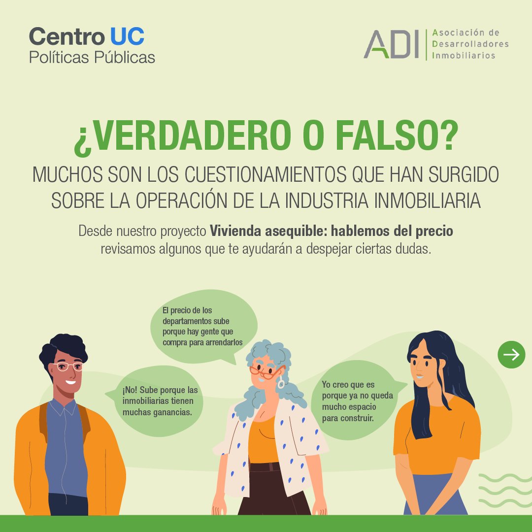 cppublicasuc's tweet photo. 🏡¿Qué factores podrían incidir en el precio de las viviendas en Chile? Revisa algunos de los cuestionamientos que rodean al mercado inmobiliario, a través del análisis que realizamos en el proyecto Vivienda asequible: hablemos del precio, que desarrollamos con @ADI_CHILE 👇 https://t.co/OZFzFV6PUs
