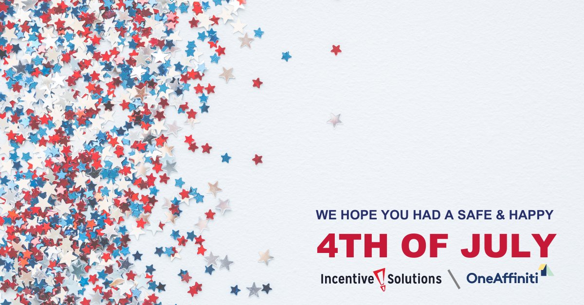 Incentive_Sols's tweet photo. Welcome back! We hope you had a safe, joyful, and meaningful 4th of July holiday. Now that the festivities and fireworks have settled, let's take that energy and infuse it into propelling your channel sales to new heights. https://t.co/NrZtcpRaZm