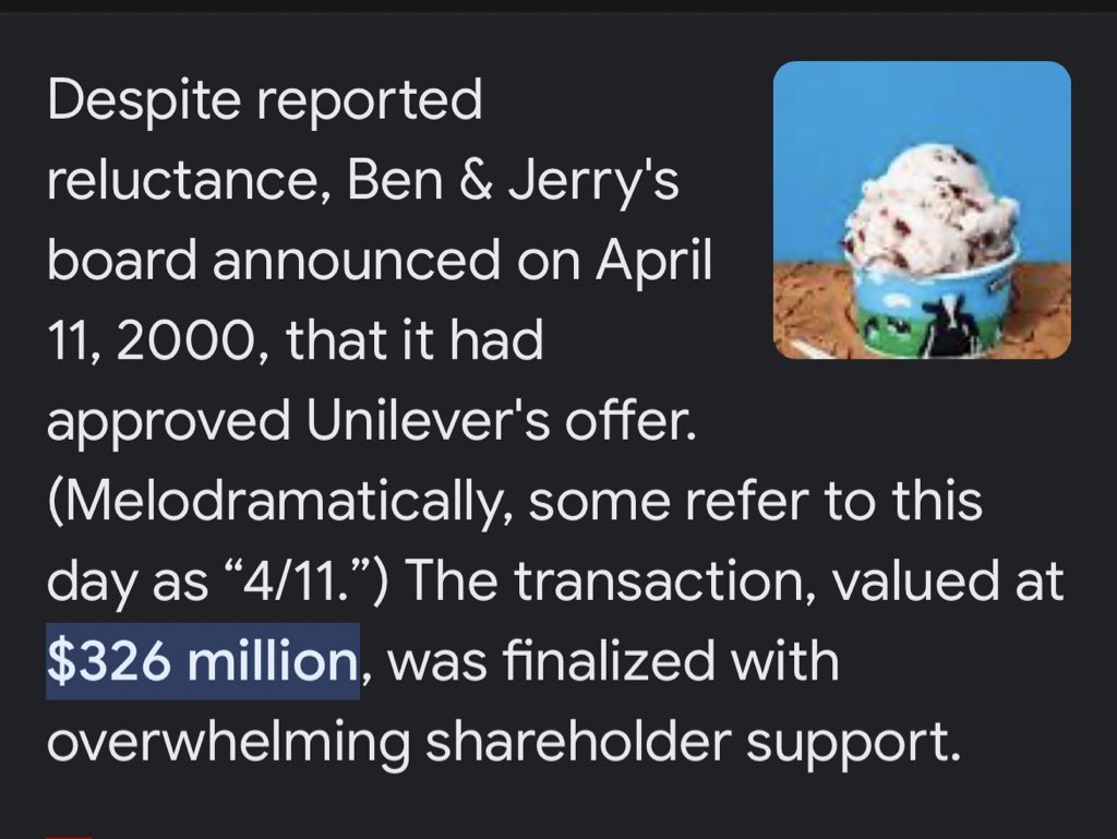 Did you know that Ben and Jerry’s was sold to a giant corporate conglomerate over 20 years ago for a cool 326 million?

Socialists love nothing more than capitalism for themselves…