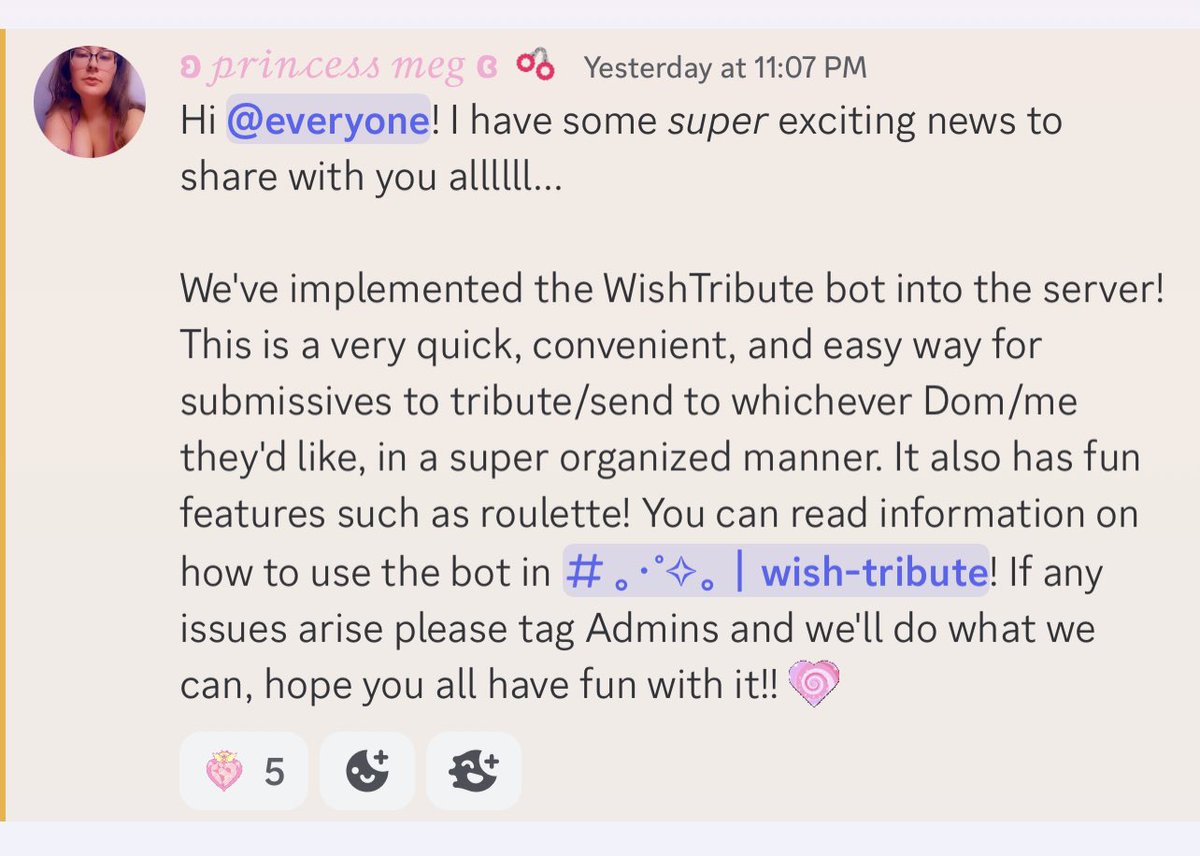 findomfixation's tweet photo. It’s a big day for Findom Fixation 😏 

We’ve added the @WishTribute bot to the server! This should make for some VERY fun times. Join and make yourself useful to the beautiful Dommes of the server!

femdom humanatm chastity denial footsub walletsub whalesub https://t.co/UFuedMsRoo