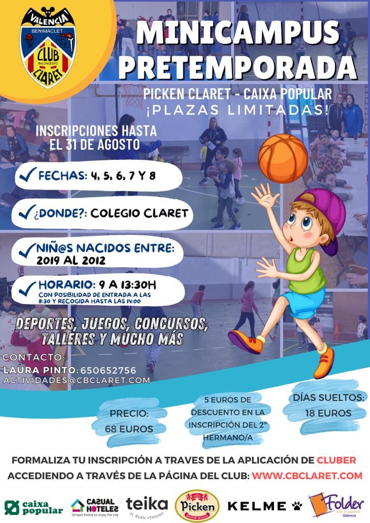 CBClaret's tweet photo. Abiertas las inscripciones para el minicampus de pretemporada, que el pasado año completo sus plazas en menos de un mes https://t.co/y79BZIKwuT #goPickenclaret #minicampus https://t.co/vPPCzJVz56
