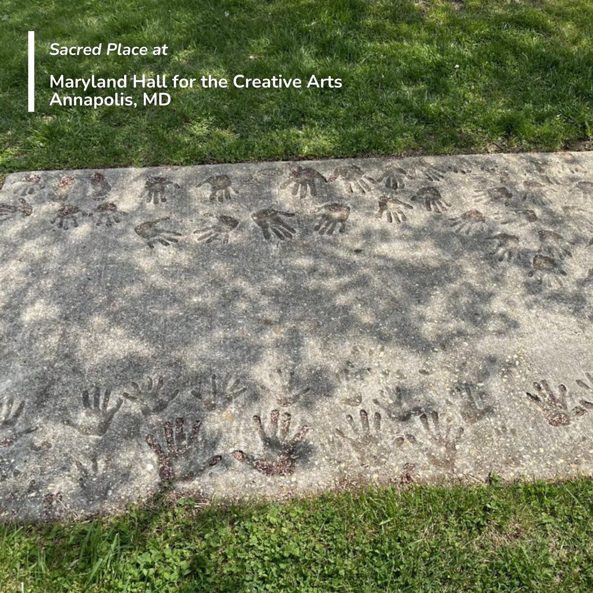 The #SacredPlace at <a href="/MarylandHall/">Maryland Hall</a> is appreciated by visitors young and old, including the children, teens, and adults who come there for art classes. Many art classes take advantage of the Artist’s Circle, an area for reflection, meditation, and simply enjoying the outdoors.