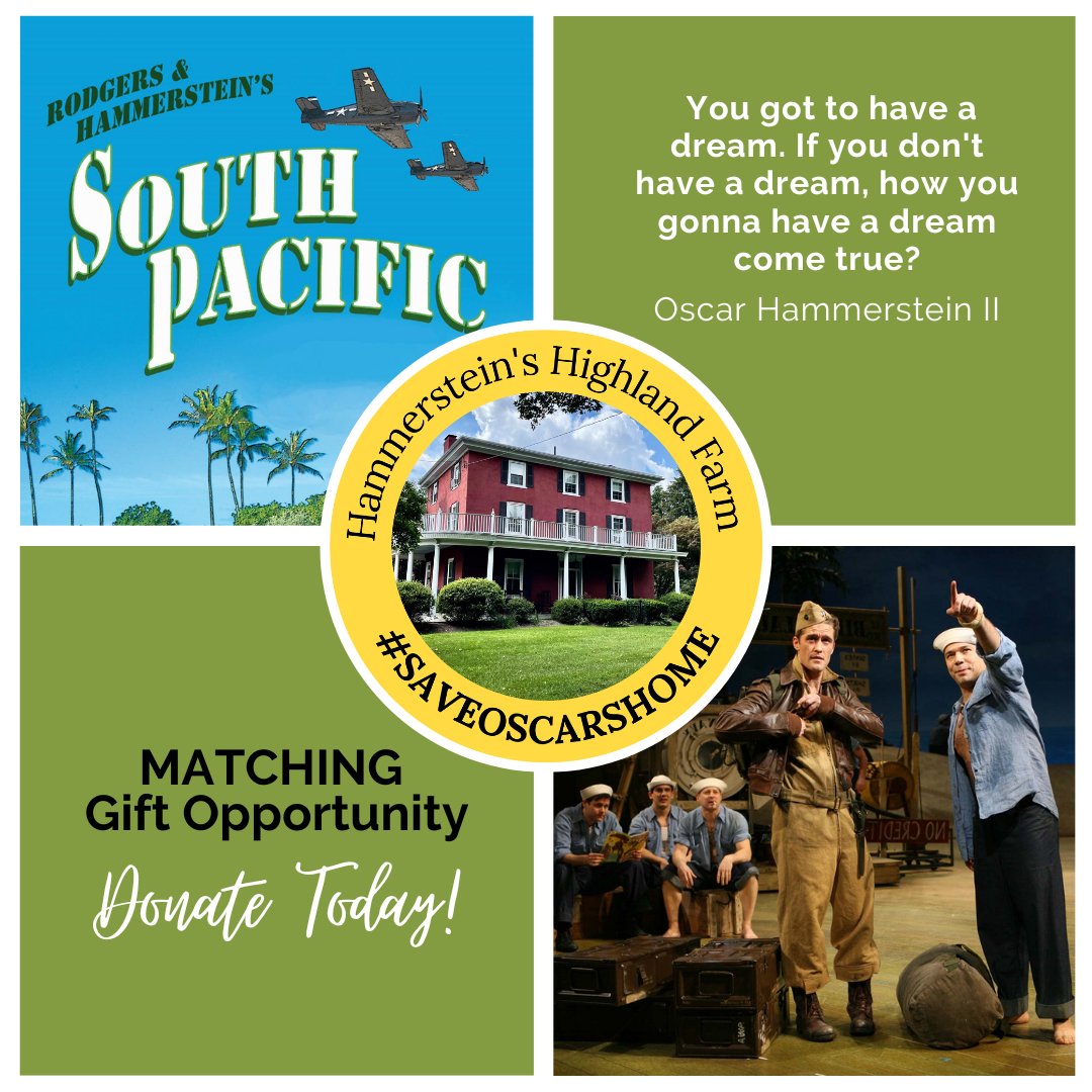 HammersteinMus's tweet image. Less than 1 MONTH TO GO to REACH OUR GOAL!

Please help OHMTEC achieve the dream of owning Oscar Hammerstein's home at Highland Farm and creating a museum and theatre education center to honor his legacy. Gifts through August 1 will be MATCHED! Donate lnkd.in/eVVndtyG