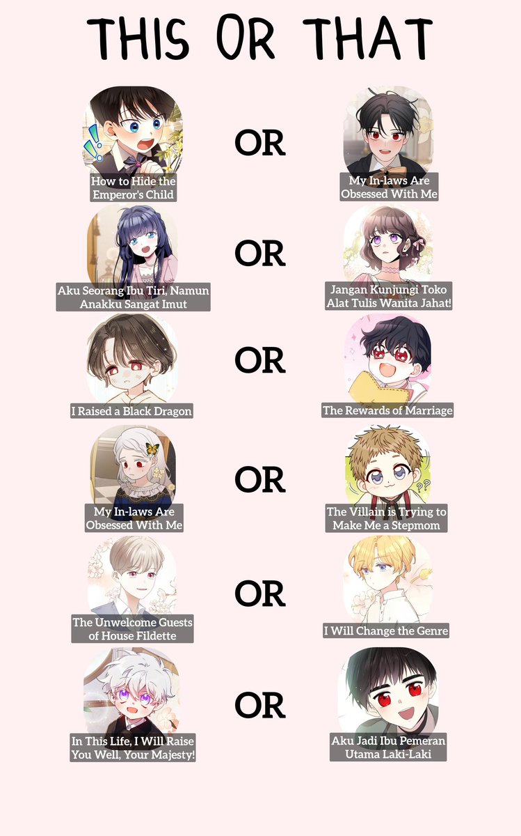 WEBCOMICFESS's tweet photo. Main This or That gepeng (bocil yang bukan MC) yuk!! 
https://t.co/IQS018rdtN