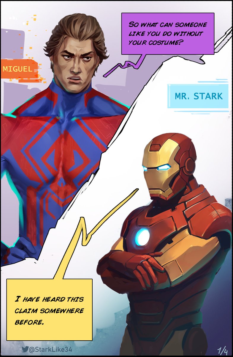 StarkLike34's tweet photo. When I first watched Spider-Verse, I was pleasantly surprised to find AI like F.R.I.D.A.Y. in it.
#MiguelOHara #tonystark https://t.co/FZkTepWVEV