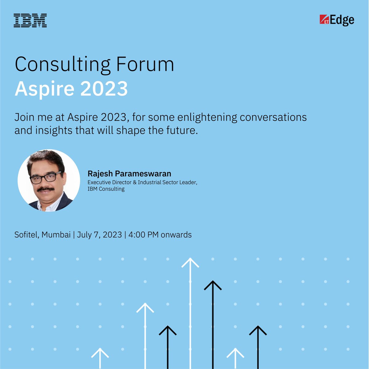 Aspire 2023, hosted by IBM Consulting, is the foremost forum for CXO change makers.  Join me for great insights and conversations.

Find out more: et-edge.com/conferences/ib…

#IBM #IBMConsulting #IBMConsultingAspire #FutureOfConsulting #DigitalTransformation #DigitalExperience
