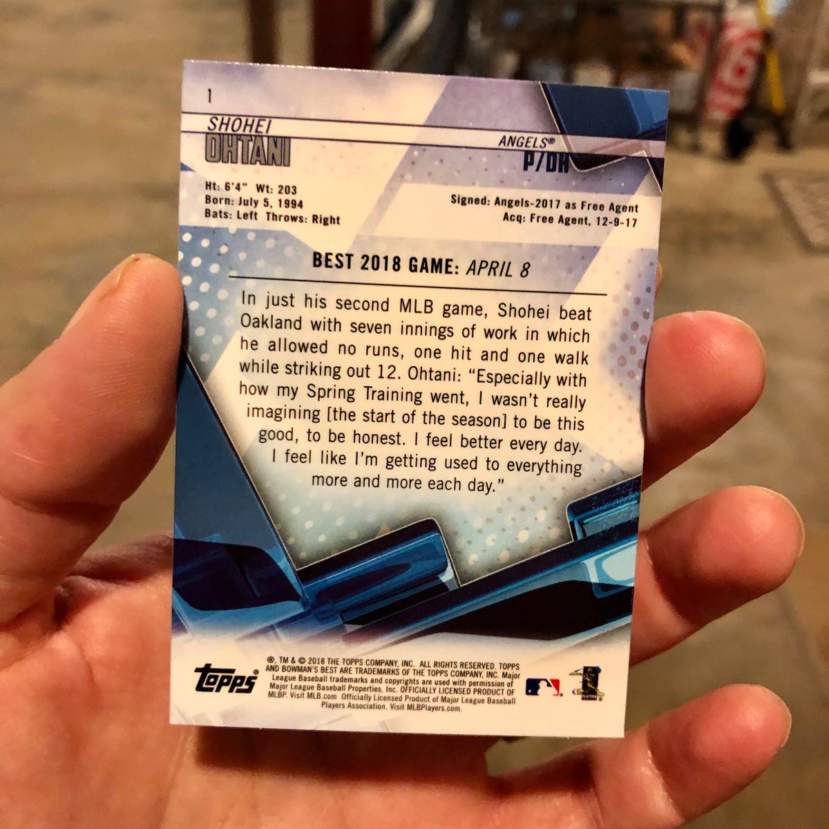 cardsin47's tweet photo. @cardsin47 /  #WaxReturns!
Done guy named @Ohtani_MLB https://t.co/EbrjjLFoQF