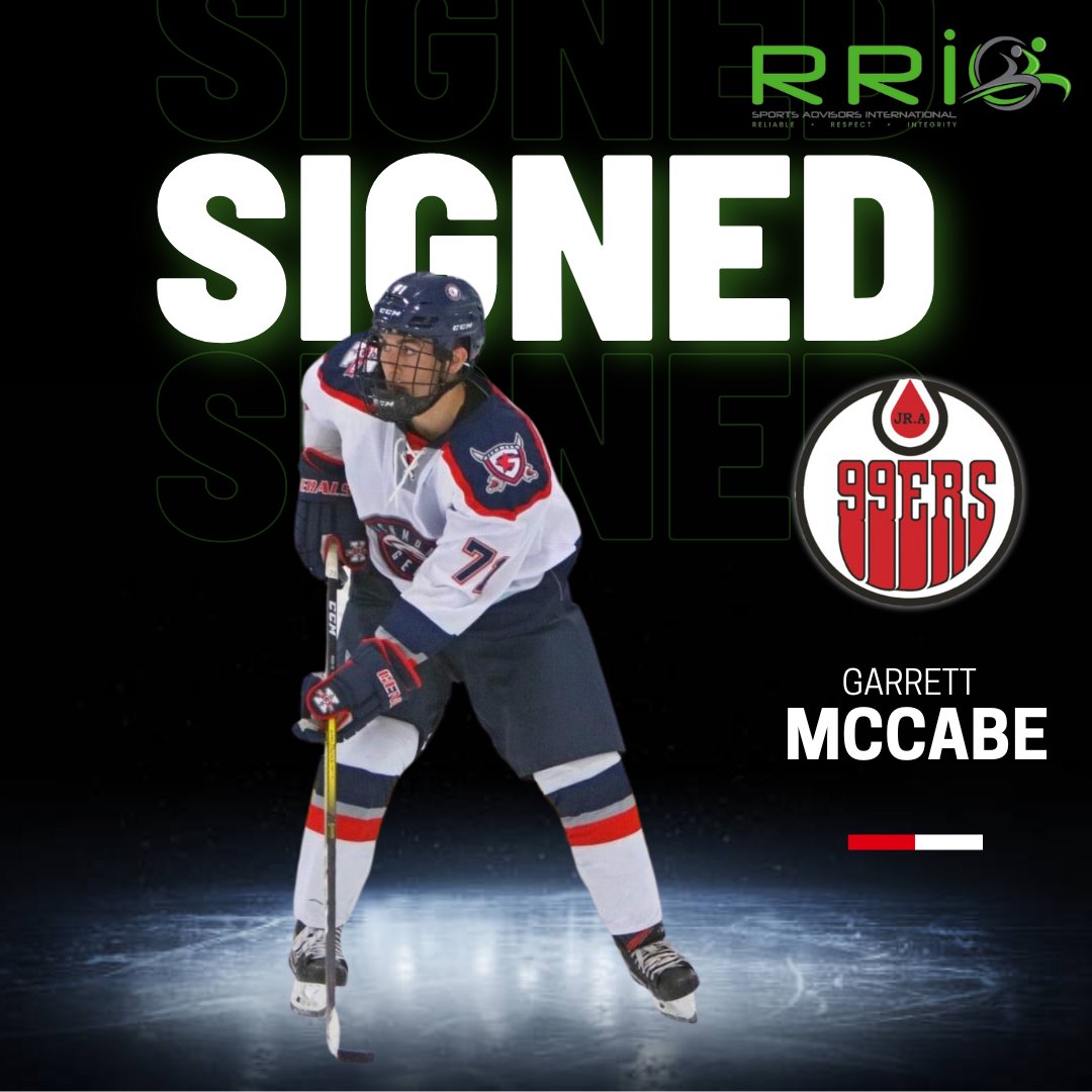 RRI Hockey Agency is pleased to announce the placement of player Garrett McCabe for the 2023-24 season. Garrett will join the Brantford 99's Jr A OJHL from the Richmond Generals USPHL Premier League.
Congrats Garrett
<a href="/OJHLOfficial/">OJHL</a> 
<a href="/OJHL99ers/">Brantford Jr. A 99ers</a>