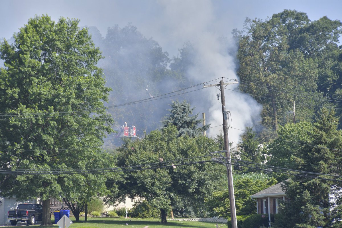 Officials are on the scene of an explosion on N. Colebrook Rd in Rapho Twp. The township building blew up at 6:00am. Everyone was evacuated and there were no injures. Many properties in the area have damage. <a href="/LancasterOnline/">LNP | LancasterOnline</a>⁩ ⁦<a href="/annrejrat/">Ann Rejrat</a>⁩ ⁦<a href="/JackPanyard/">Jack Panyard</a>⁩