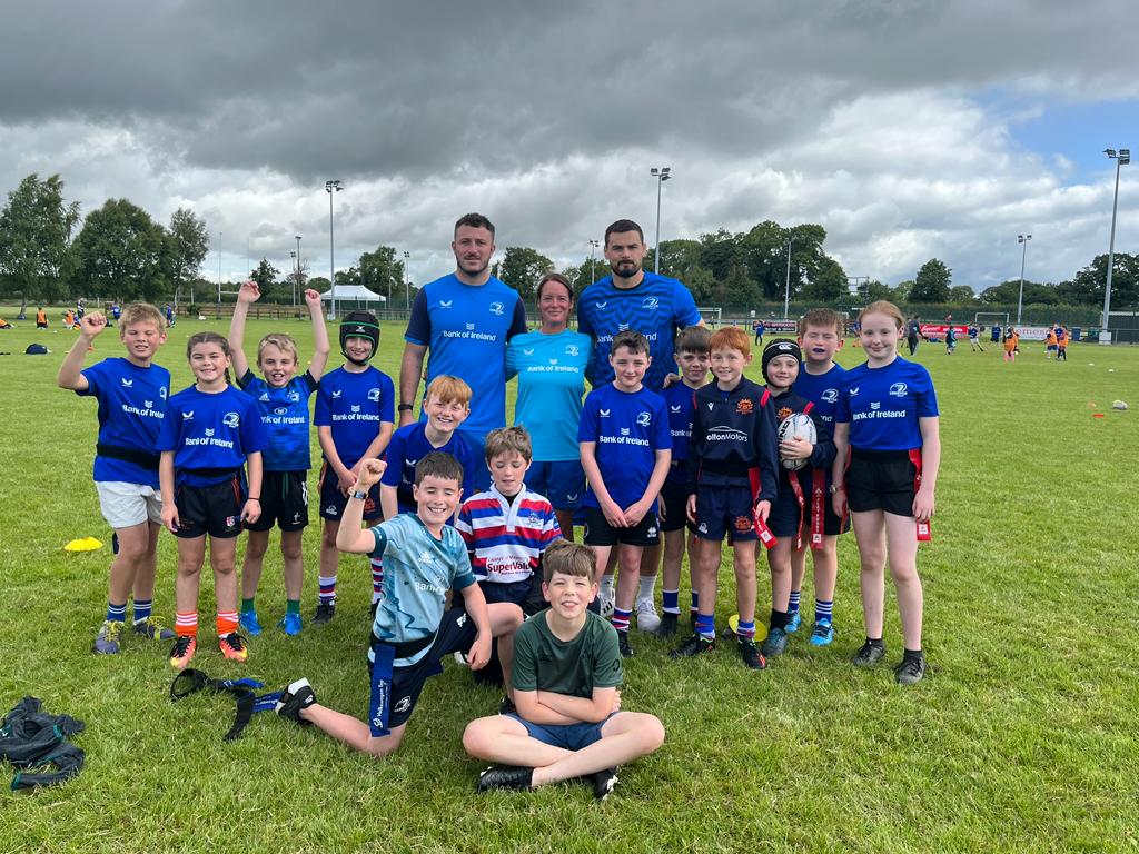 MaherOBrien's tweet photo. Delighted to have been joined by @wconnors09 and @MaxDeegan today in @NKRFC. The lads took time out of their busy schedule to sign autographs and play some games with the kids. #makingmemories #FromTheGroundUp @LeinsterBranch @raymccabe474 @michaelcahill67 https://t.co/DXWT7HwKs5