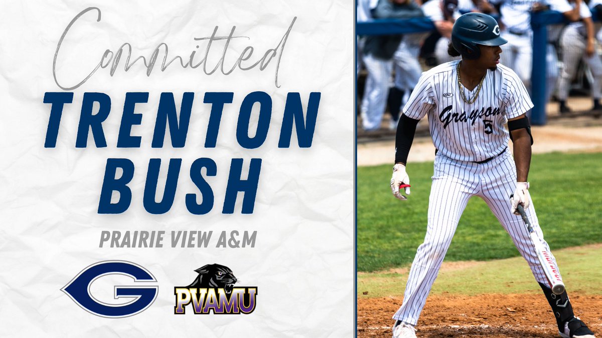 COMMITTED ✔️   

Congrats to Trenton Bush on his commitment to play baseball at Prairie View A&amp;M! #GWAY

@trentonbush2 | <a href="/baseball_pvamu/">PVAMU Baseball</a>