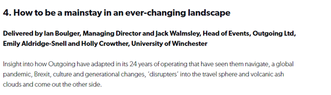 Super excited to have the opportunity to speak at BUCS conference next week with Outgoing about our student's experiences with Sports Tours and the benefits they have to the student experience!