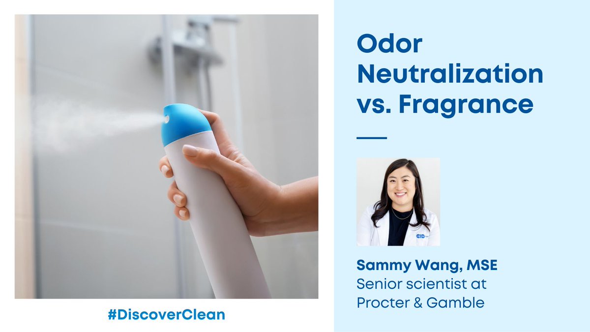 CleanInstitute's tweet image. What’s the difference between odor neutralization &amp;amp; fragrance? We talked to Sammy Wang, senior scientist @ProcterGamble to find out: bit.ly/3o7Fxyt . #DiscoverClean #SimpleScience