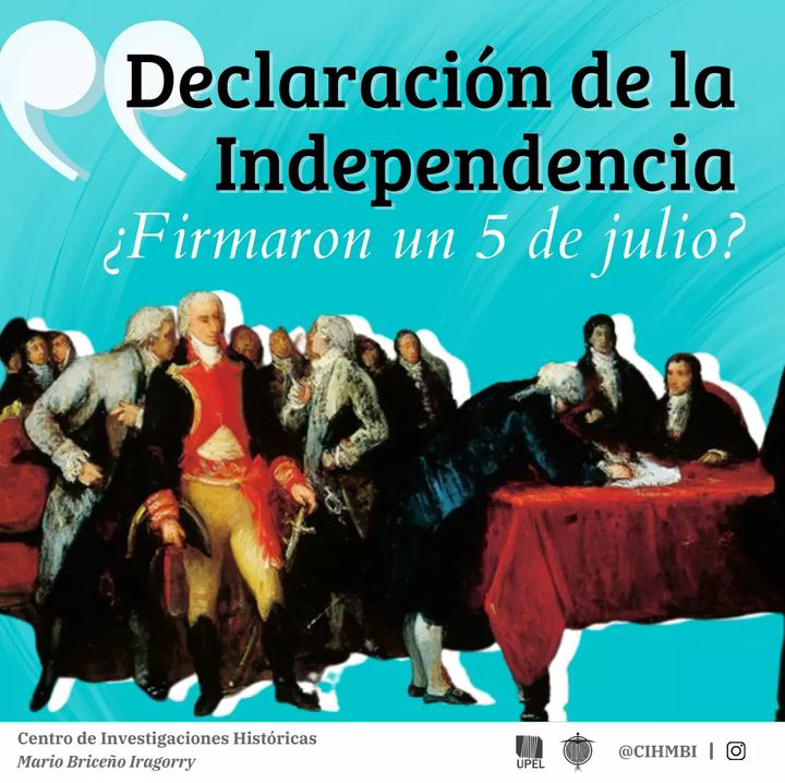 cihmbi's tweet photo. Tal día como hoy pero en 1811 NO se firmó el Acta de nuestra Independencia. 

El 5 de julio evocamos la declaración de la independencia. https://t.co/9jw6Pq81mi