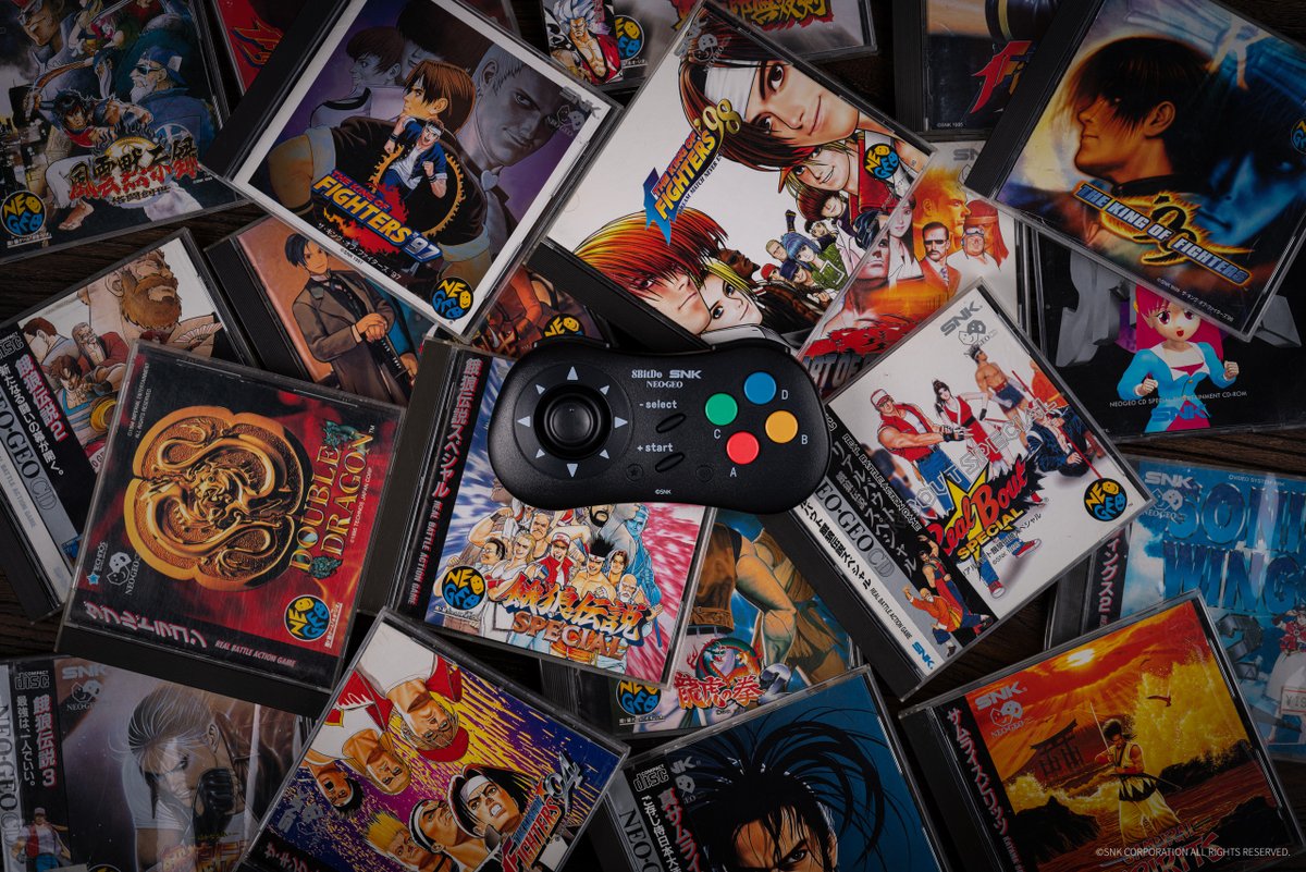 8BitDo's tweet image. Introducing 8BitDo NEOGEO Wireless Controller. A perfect recreation of the original SNK NEOGEO CD. Featuring the original classic click-style joystick. Compatible with Windows, Android, and NEOGEO mini. Officially licensed by SNK. #NEOGEO

Pre-order here: amazon.com/dp/B0C9BZR395