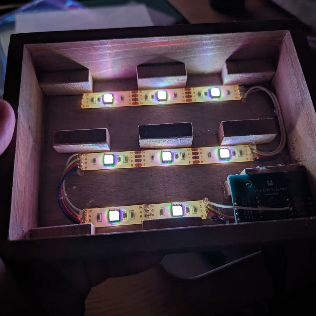 hrs_sano645's tweet image. 同じ動画写真をこちらにも
#m5stack #m5atom #led #DIY