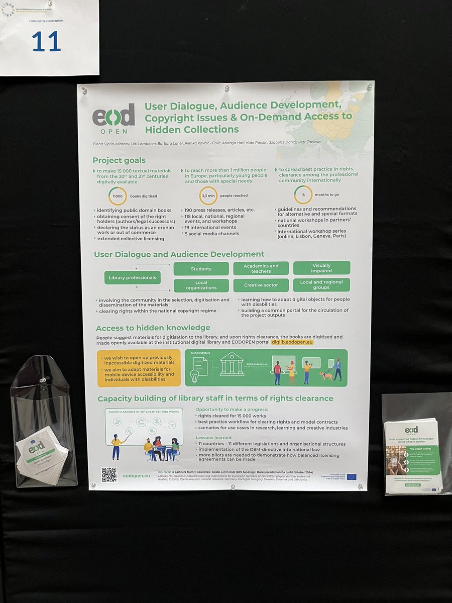 eodopen's tweet photo. Setting up for #LIBER2023 See you tomorrow during the Poster Session (board 11 for #EODOPEN 💚) https://t.co/adNpr7OzPa